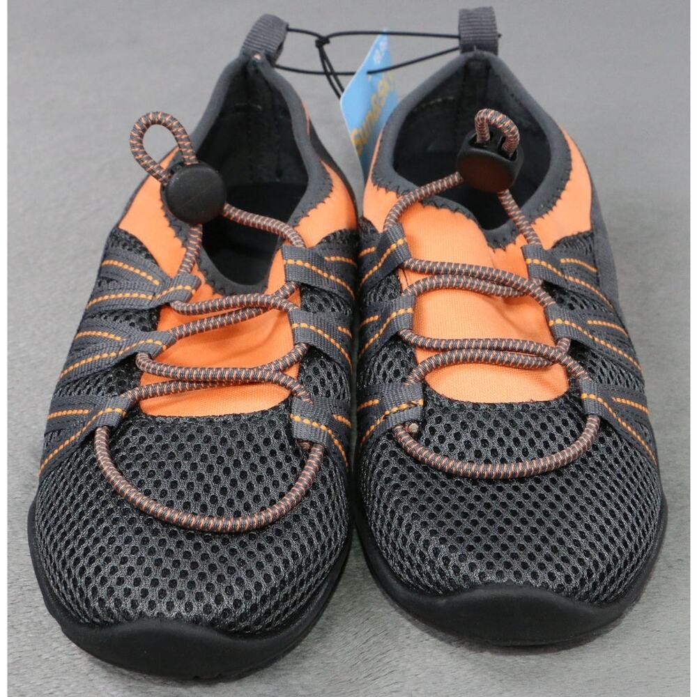 Sun & Sky Water Shoes Kids Size 13-1 Orange Gray Aqua Swim Quick Dry Mesh